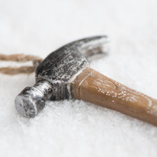 Load image into Gallery viewer, hammer christmas ornament with #demoday etching
